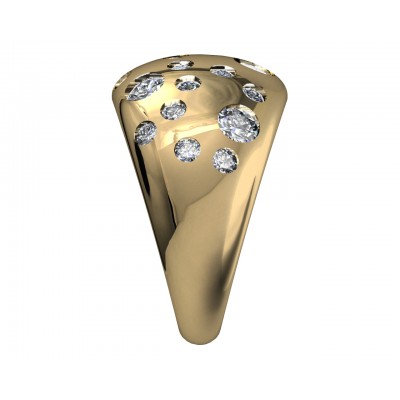 Verona Wide Dome Diamond Band